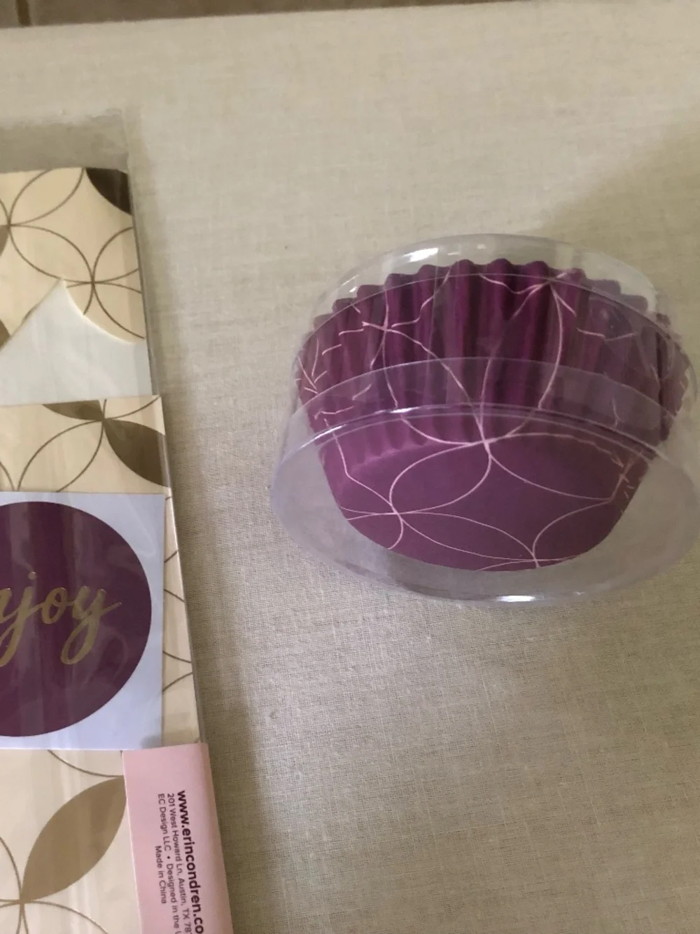 Erin Condren Cupcake Gifting Set Fall Box Set Liners, Trays, Boxes Sealed NEW